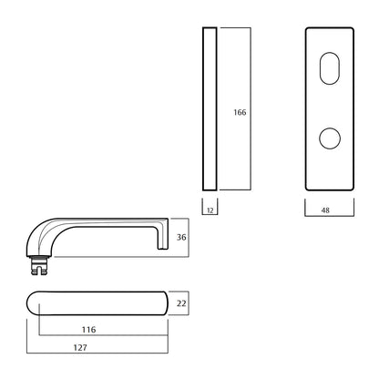 Lockwood 1941 Square End Privacy Indicator Disabled Turn and 77 Lever - Available in Various Handing