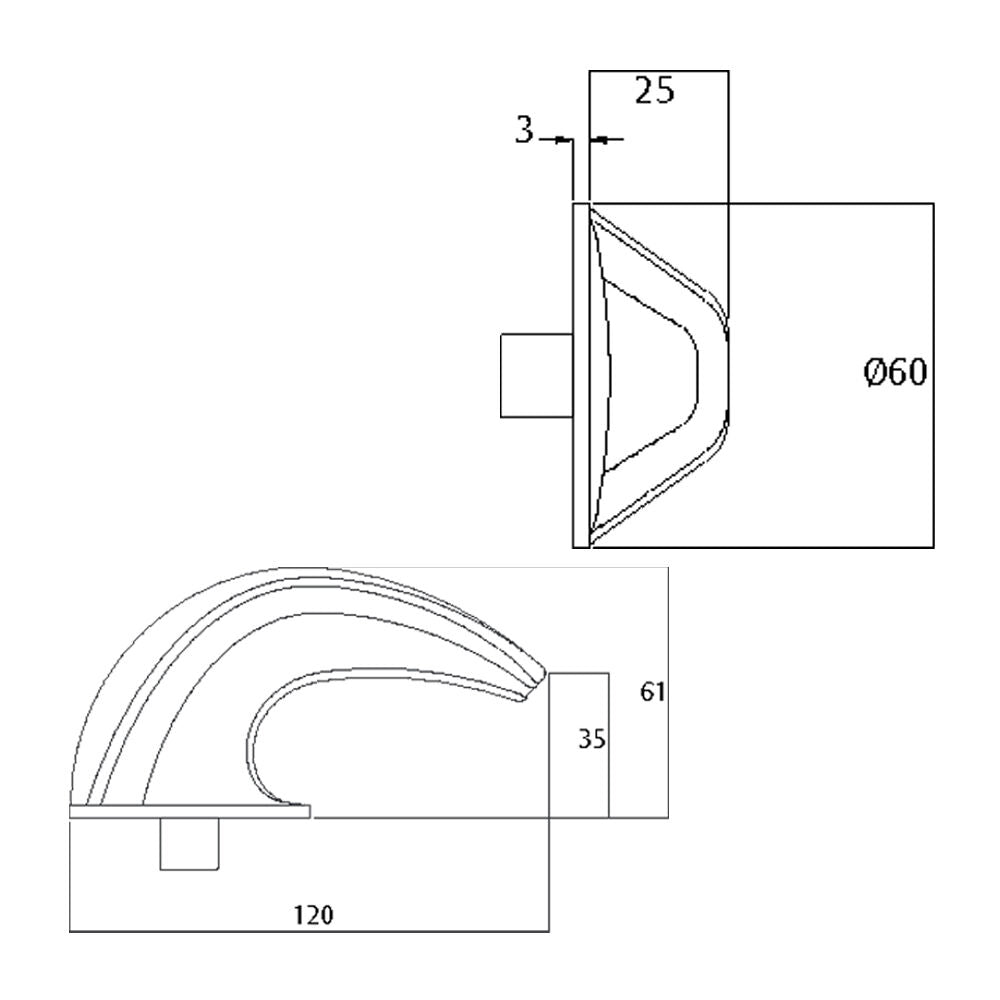 Lockwood 222D Concealed Fix Plate with Turn and 23 Lever - Available in Various Handing