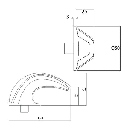 Lockwood 222D Concealed Fix Plate with Turn and 23 Lever - Available in Various Handing
