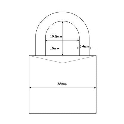 Lockwood 225 Fire Brigade Padlock Includes 2 Keys Red 225/40/119/003