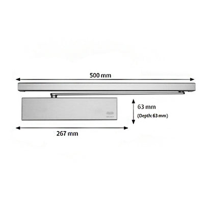 Lockwood EN1-5 Cam Action Door Closer Fire Rated - Available in Various Finishes