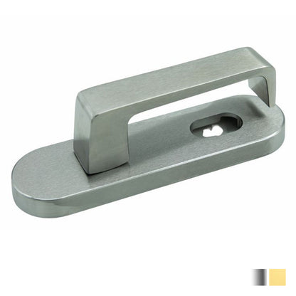 Lockwood 2801 Round End Plate with Cylinder Hole & 90 Lever  - Available in Various Finishes
