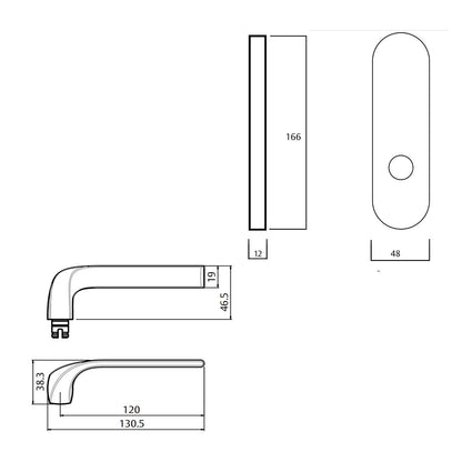 Lockwood 2805 Round End Plate With 122 Lever - Available in Various Handing