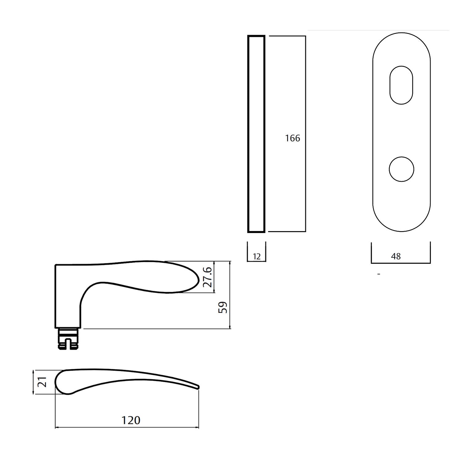 Lockwood 2814 Round End Plate With Privacy Indicator Emergency Turn and 153 Lever