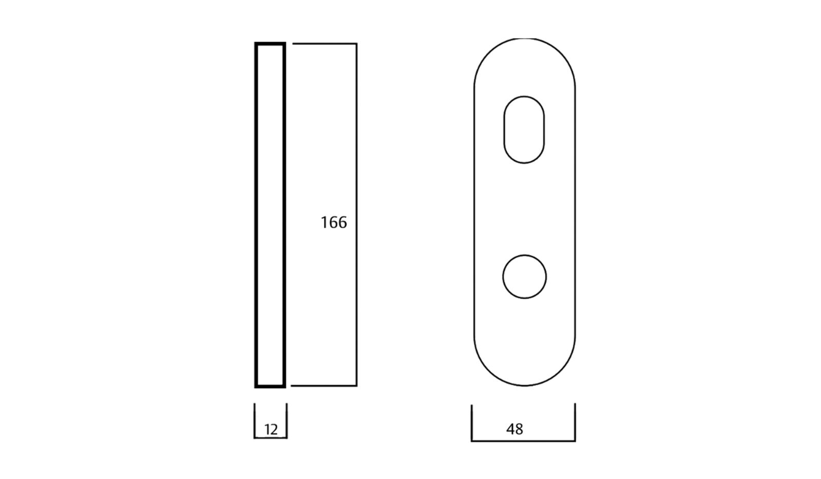 Lockwood 2904 Round End Plate with Turn & 70 Lever - Available in Various Finishes