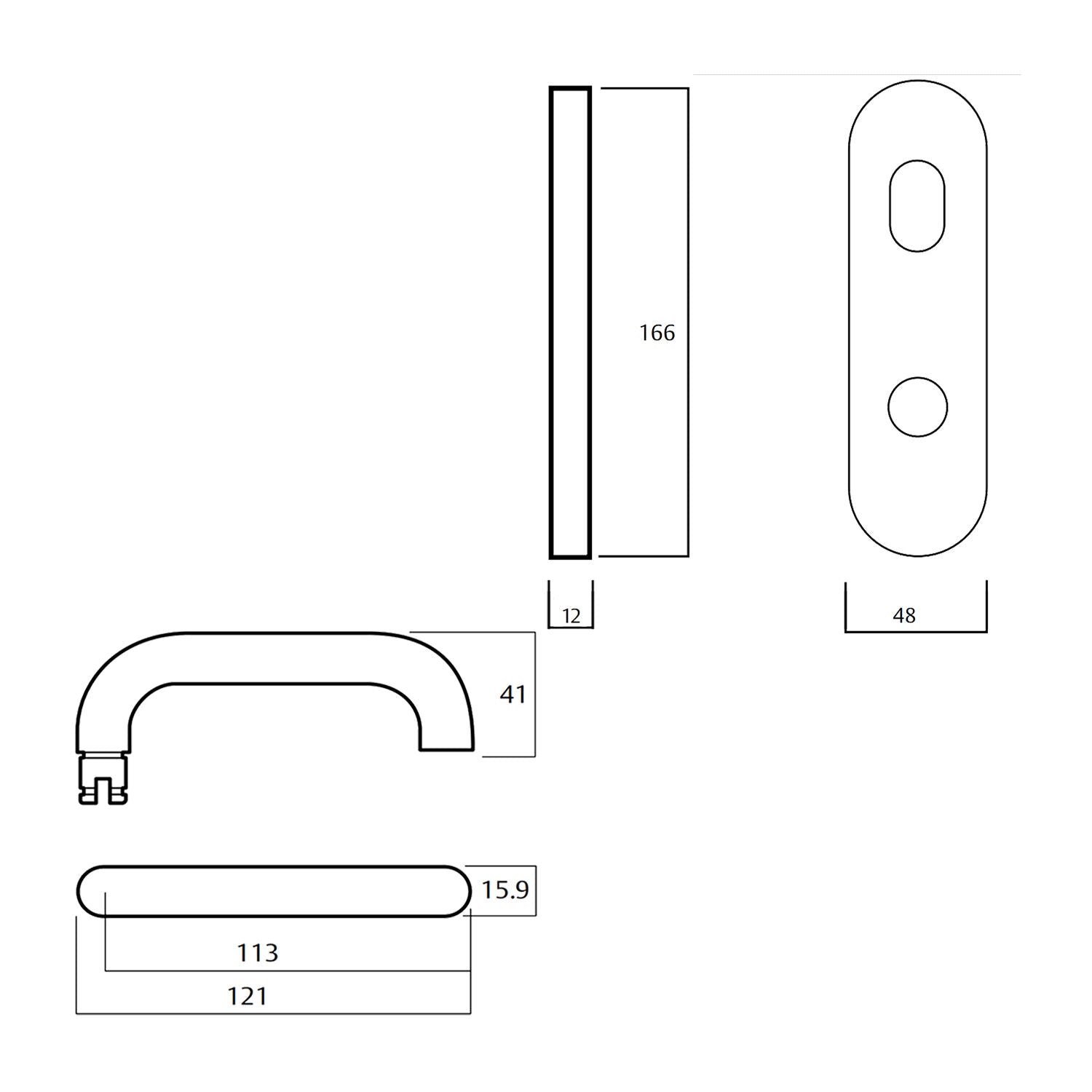 Lockwood 2914 Round End Plate With Priv Indicator Emergency Turn and 70 Lever