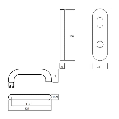 Lockwood 2914 Round End Plate With Priv Indicator Emergency Turn and 70 Lever