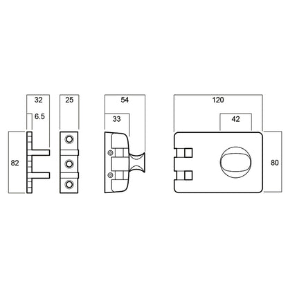 Lockwood Door Lock Single Cylinder Deadlock Satin Chrome Pearl 303NSP