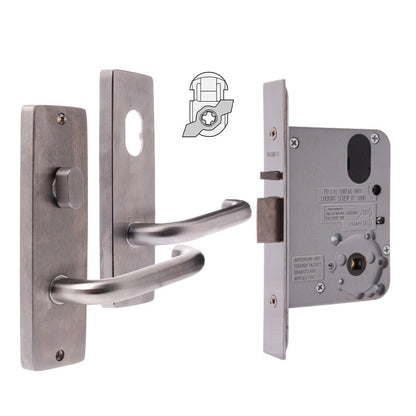 Lockwood 3572 Entrance Kit No Cylinder Satin Chrome 60mm Backset 3572KIT04NOCYL