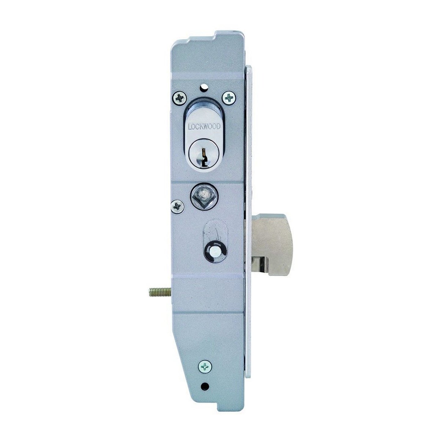 Lockwood 3740 Mortice Deadlock and Cylinder Mounted Turnknob Satin Chrome 3740-RT4SC
