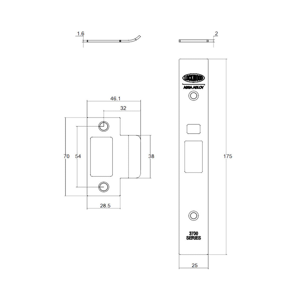 Lockwood 3772 Finish Convertion Strike, Face Plate & Screw Kit - Available in Various Finishes