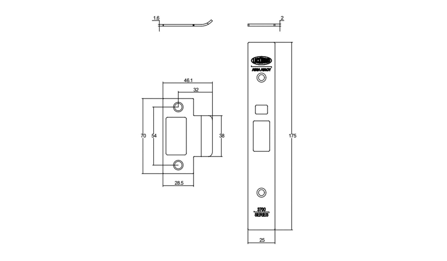 Lockwood 3774 Finish Conversion-Strike Face Plate & Screw Kit - Available in Various Finishes
