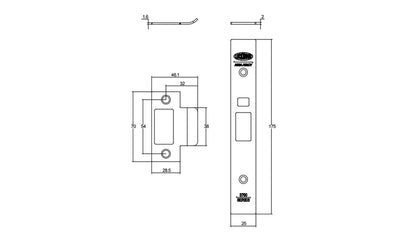 Lockwood 3774 Finish Conversion-Strike Face Plate & Screw Kit - Available in Various Finishes