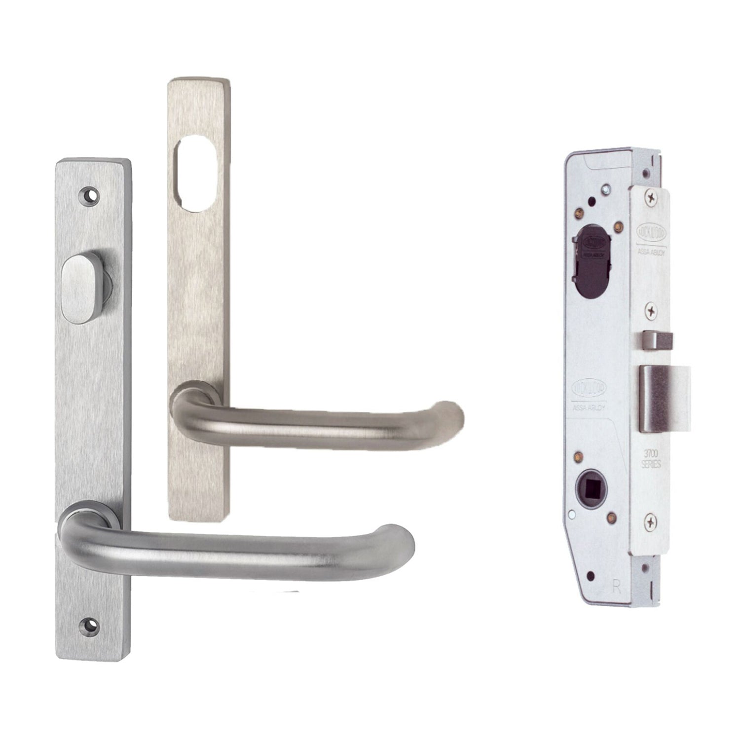 Lockwood 3782 Entrance Kit Narrow Stile No Cylinder Satin Chrome 3782KIT04NOCYL