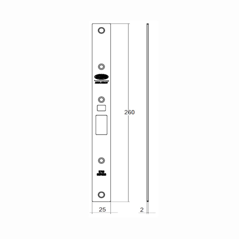 Lockwood Timber Door Fixing Conversion Kit Strike & Face Plate- Available in Various Finishes