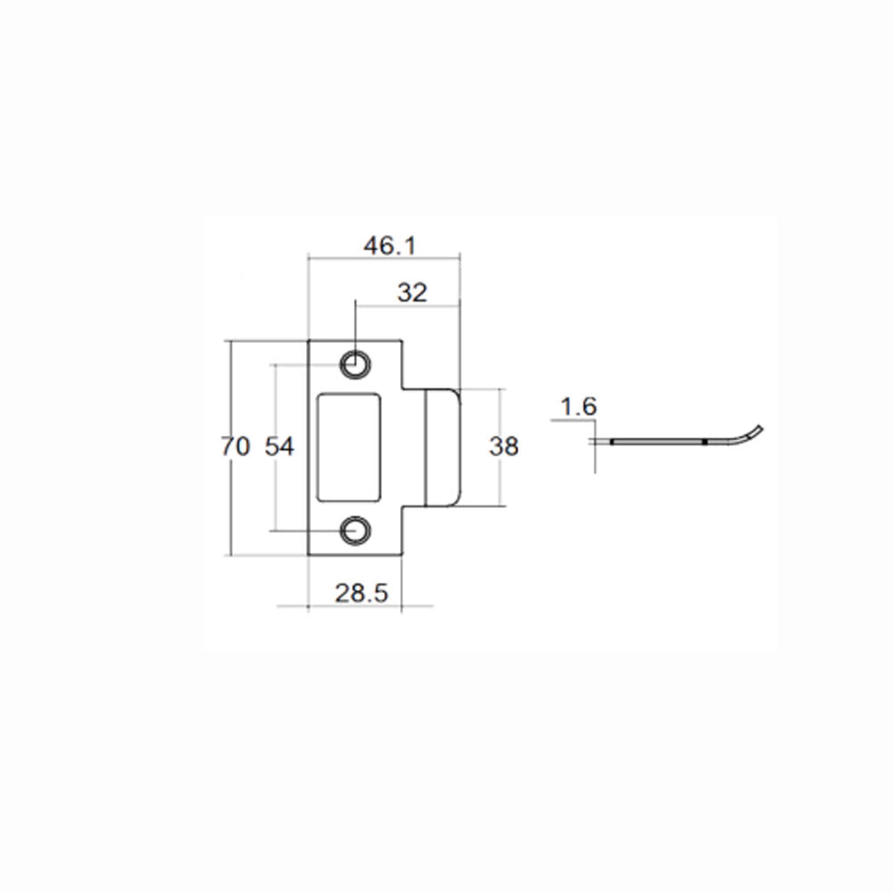 Lockwood Timber Door Fixing Conversion Kit Strike & Face Plate- Available in Various Finishes