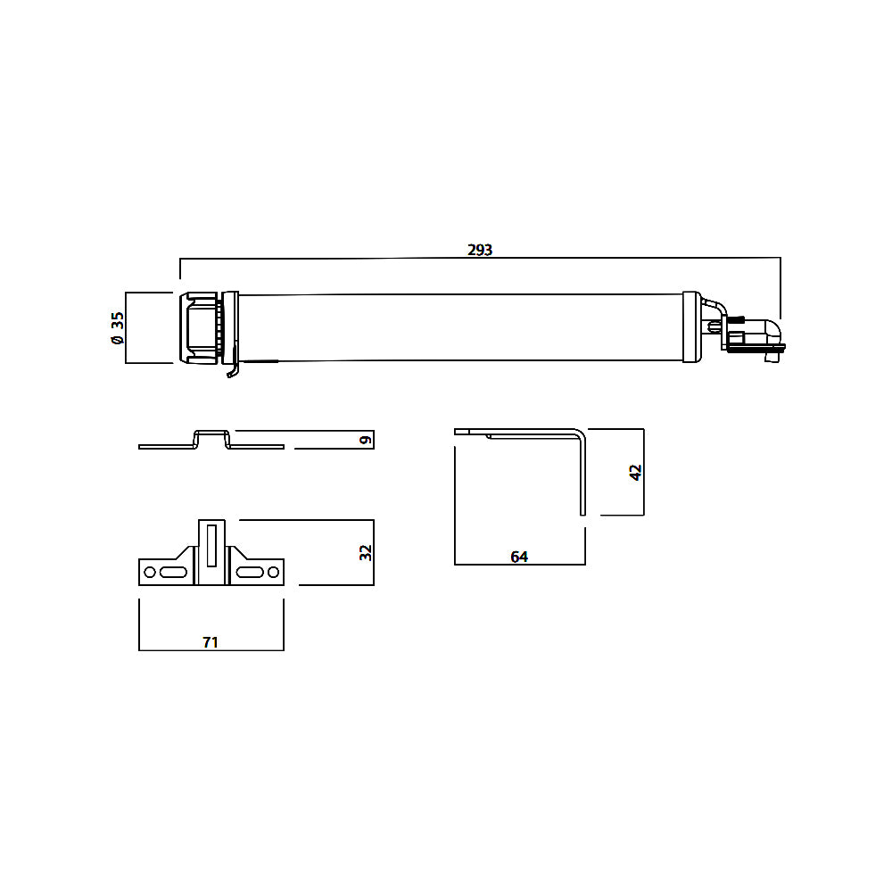Lockwood 403 Adjustable Pneumatic Screen Door Closer - Available in Various Finishes