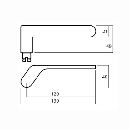 Lockwood Door Handle Square End Plate With 41 Lever Available in Various Finishes and Handing