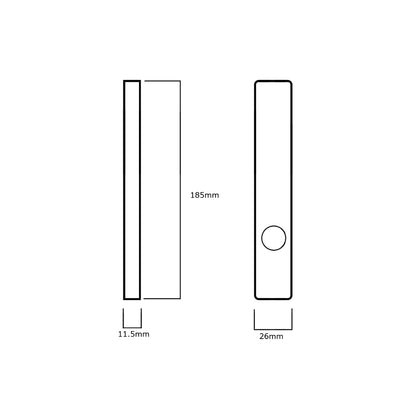 Lockwood 4805/70 Furniture Square End Plate with 70 Lever - Available in Various Finishes
