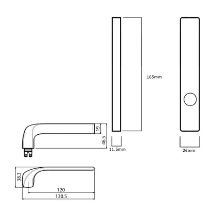 Lockwood 4905 Square End Plate With 122 Lever - Available in Various Handing