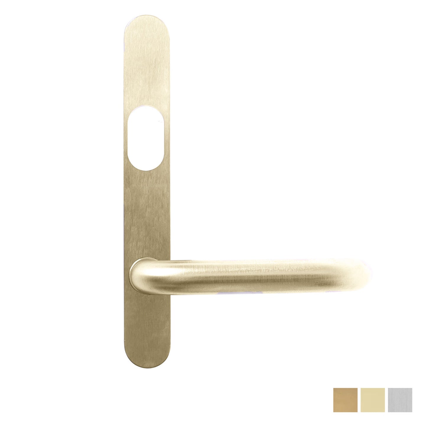 Lockwood 5601 Round End Plate with Cylinder Hole and 70 Lever - Available in Various Finishes