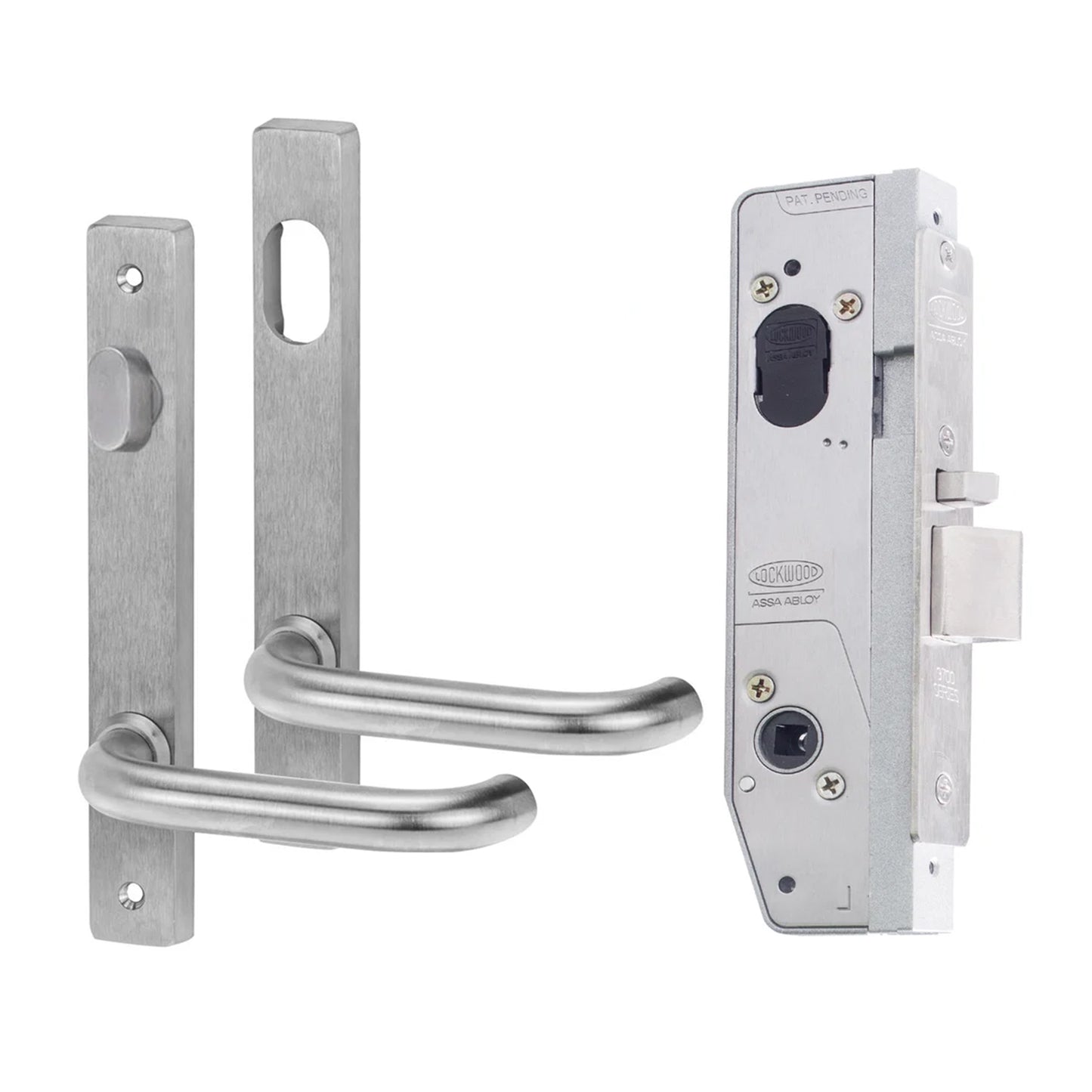 Lockwood 5782 Universal Lock Brass Furniture with Cylinder Hole and Turn No Cylinder Satin Chrome 5782KIT04NOCYL