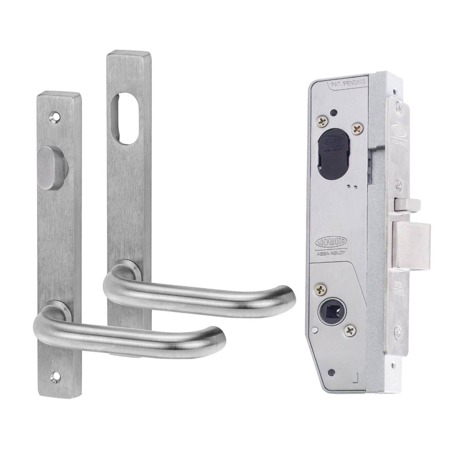 Lockwood 5782 Universal Lock Brass Furniture with Cylinder Hole and Turn No Cylinder Satin Chrome 5782KIT04NOCYL