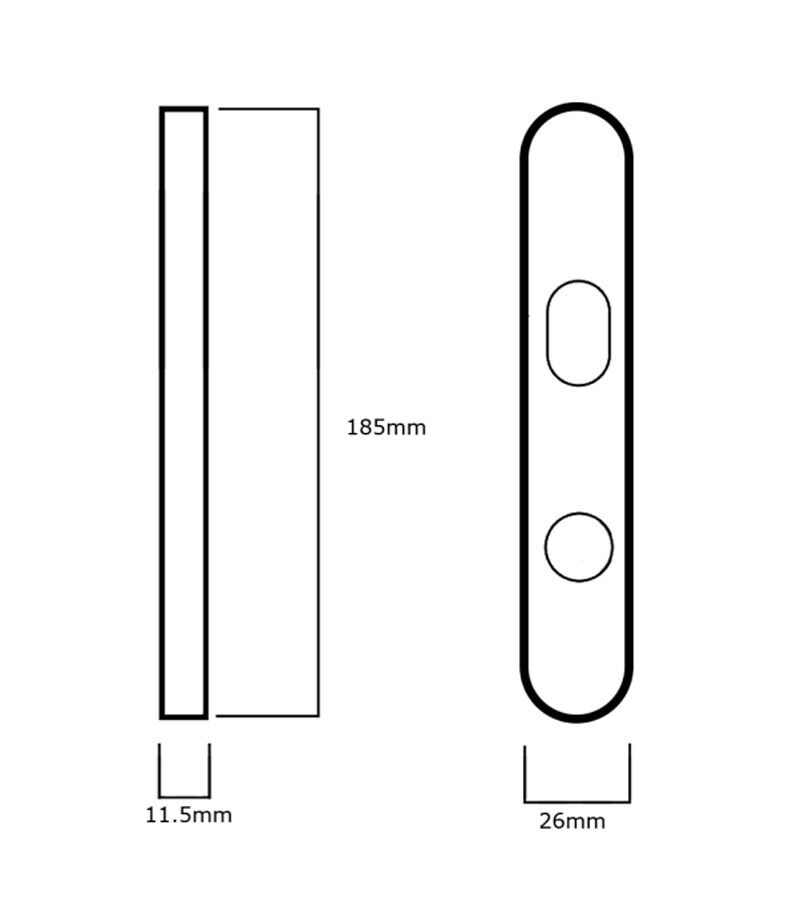 Lockwood 5904 Round End Plate with Turn and 90 Lever - Available in Various Finishes