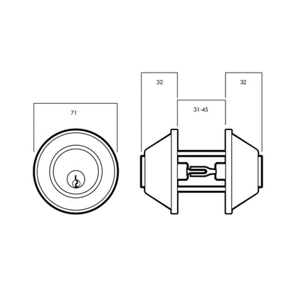 Lockwood Symmetry Deadbolt Double Cylinder - Available in Various Finishes