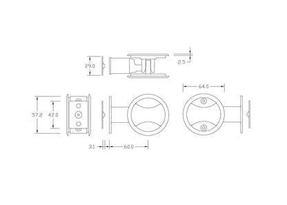 Lockwood Cavity Sliding Door Passage Set Satin Pearl 7450SPDP