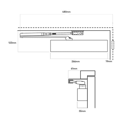 Lockwood 7714 Series Door Closer Adjustable Backcheck Delayed Action - Available in various Finishes