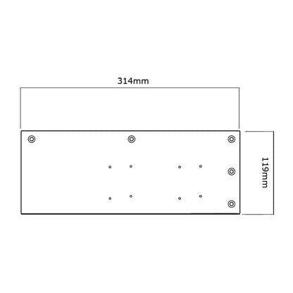 Lockwood 7726 Series Door Closer Drop Plate - Available in Various Finishes