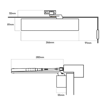 Lockwood 7726 Series Door Closer Adjustable Backcheck Delayed Action - Available in various Finishes