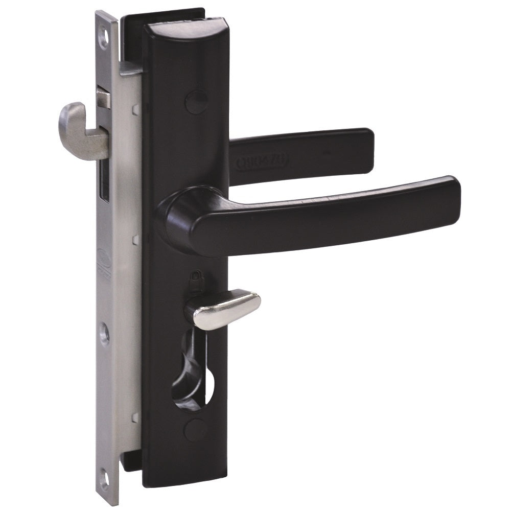 Lockwood Security Screen Door Lock Black w/ Cylinder 8654BLKC