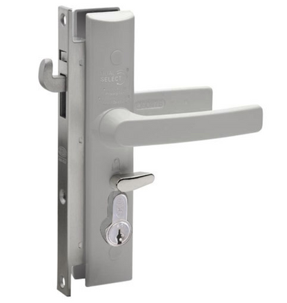 Lockwood 8654SILC Hinge Security Door Lockset with Cylinder Silver