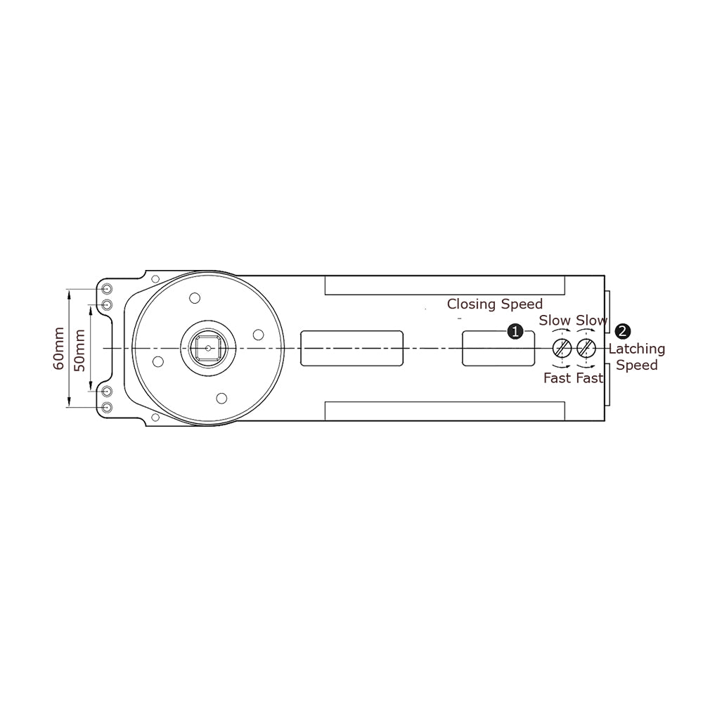 Lockwood 9800 Series Size 3 Transom Closer - Available in Various Functions