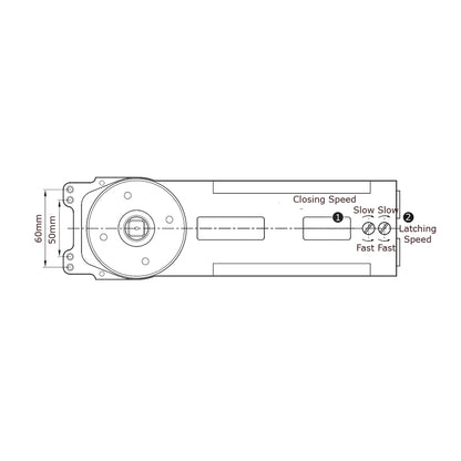 Lockwood 9800 Series Size 3 Transom Closer - Available in Various Functions