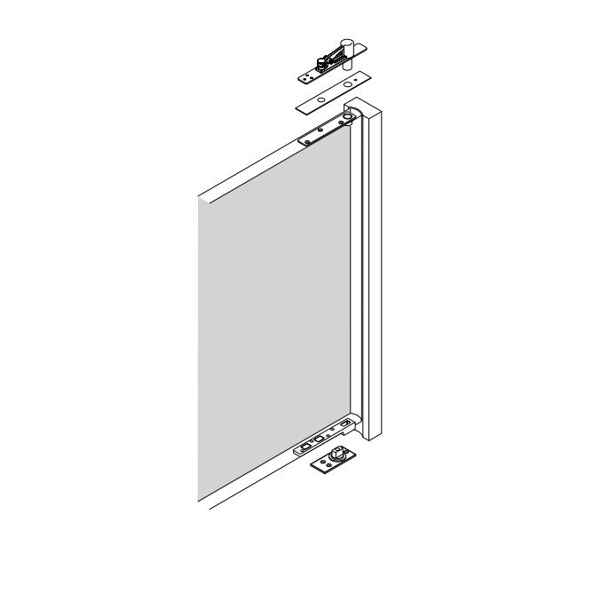 Lockwood Door Hinge Pivot Kit Heavy Duty Aluminium/Timber 985-400SSS