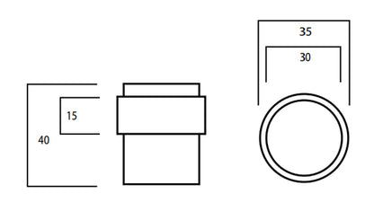 Lockwood Floor Mounted Door Stop - Available in Various Finishes