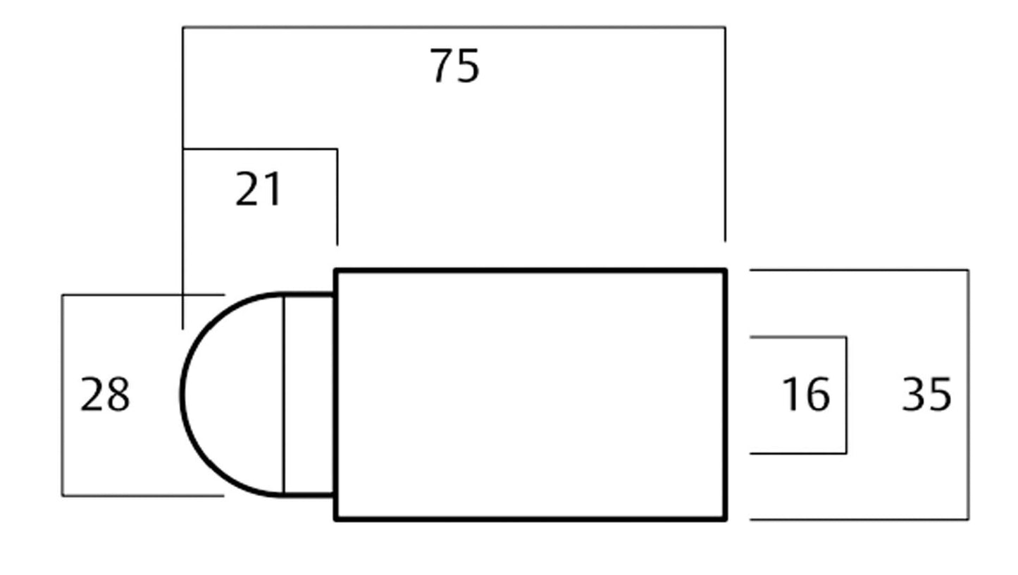 Lockwood Wall Mounted Door Stop 75mm - Available in Various Finishes