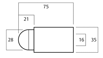 Lockwood Wall Mounted Door Stop 75mm - Available in Various Finishes