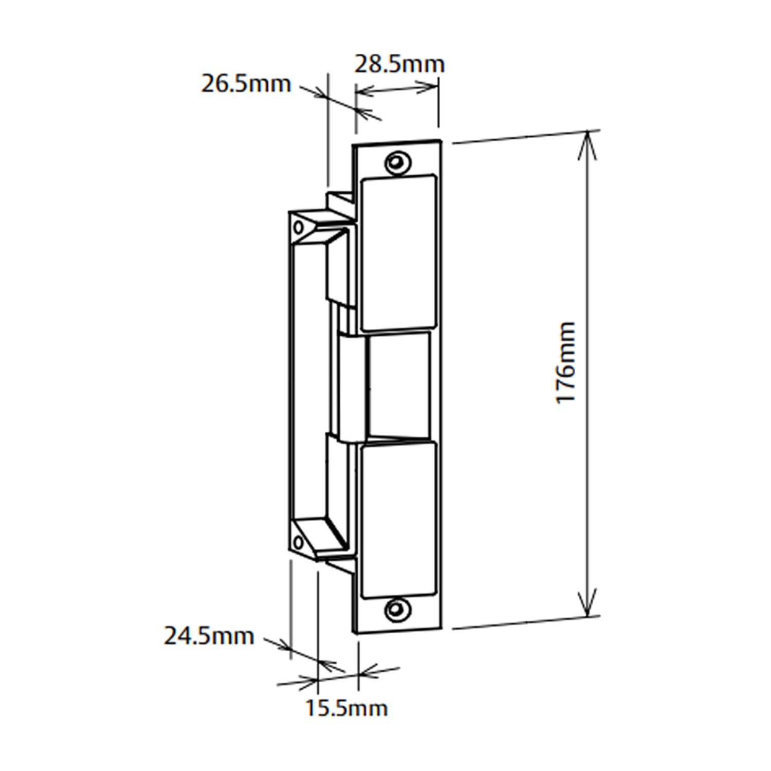 Lockwood Padde Electric Strike 12Vdc Fail Secure Non Monitored ES200-2