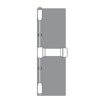 Lockwood Fluid 2 Point Exit Device VL Cylinder Dogging 900mm Silver FE209/1VSIL