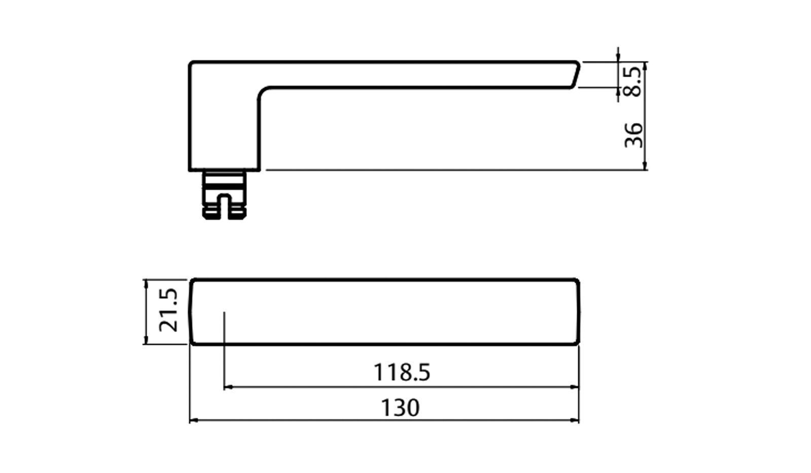 Lockwood Symphony 101 Door Lever on Round Rose Full Set - Available Various Finishes