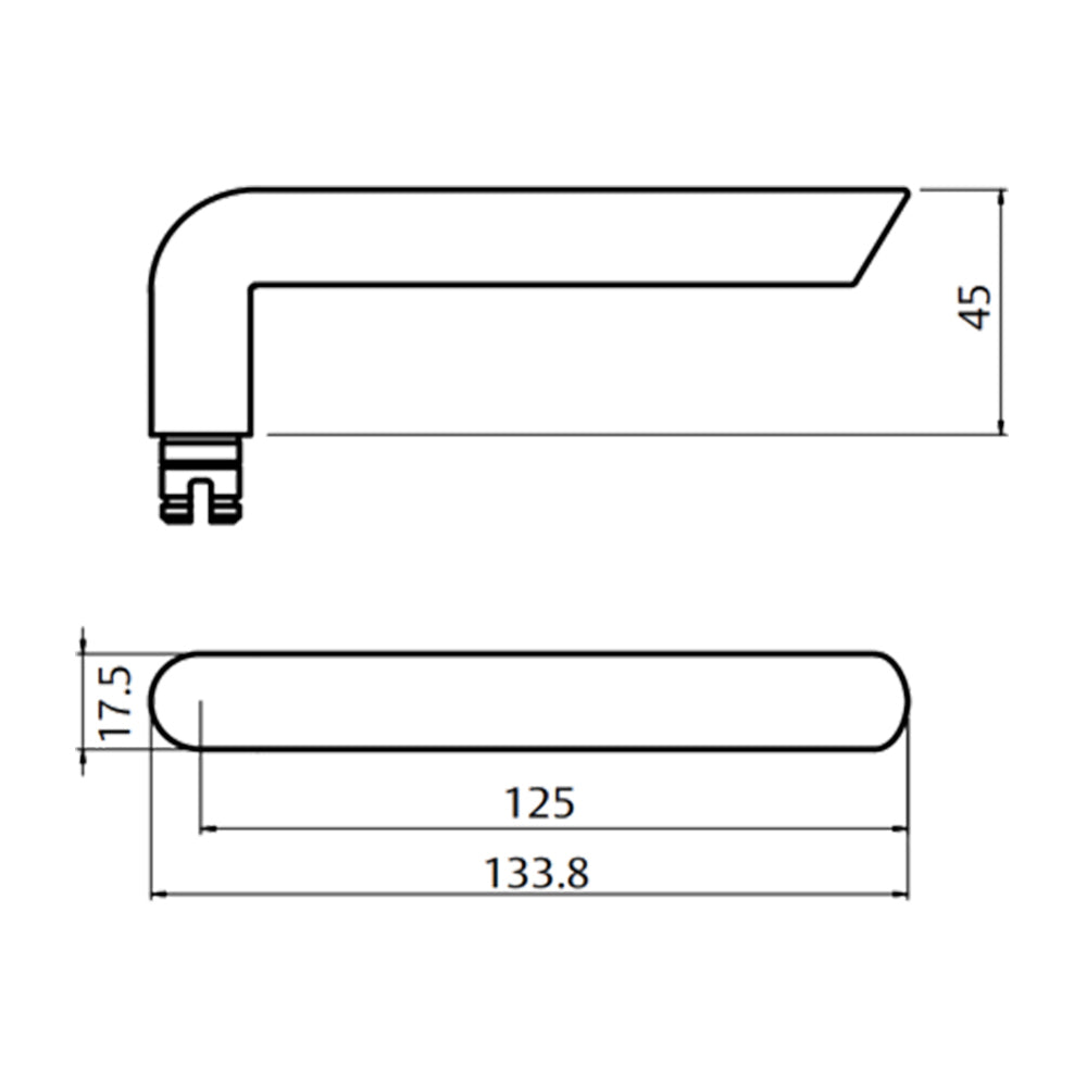 Lockwood Symphony 104 Door Lever on Round Rose Full Set - Available in Various Finishes