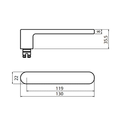 Lockwood Symphony 106 Door Lever on Round Rose Full Set - Available in Various Finishes