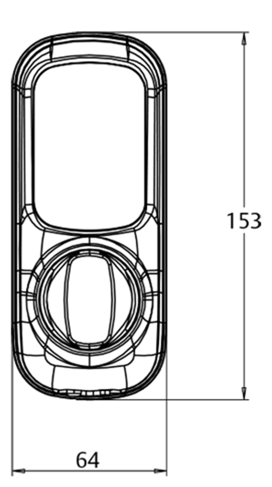 Lockwood 001 Touch Plus Smart Deadlatch with Latch and Yale Network L-Module Chrome Plate