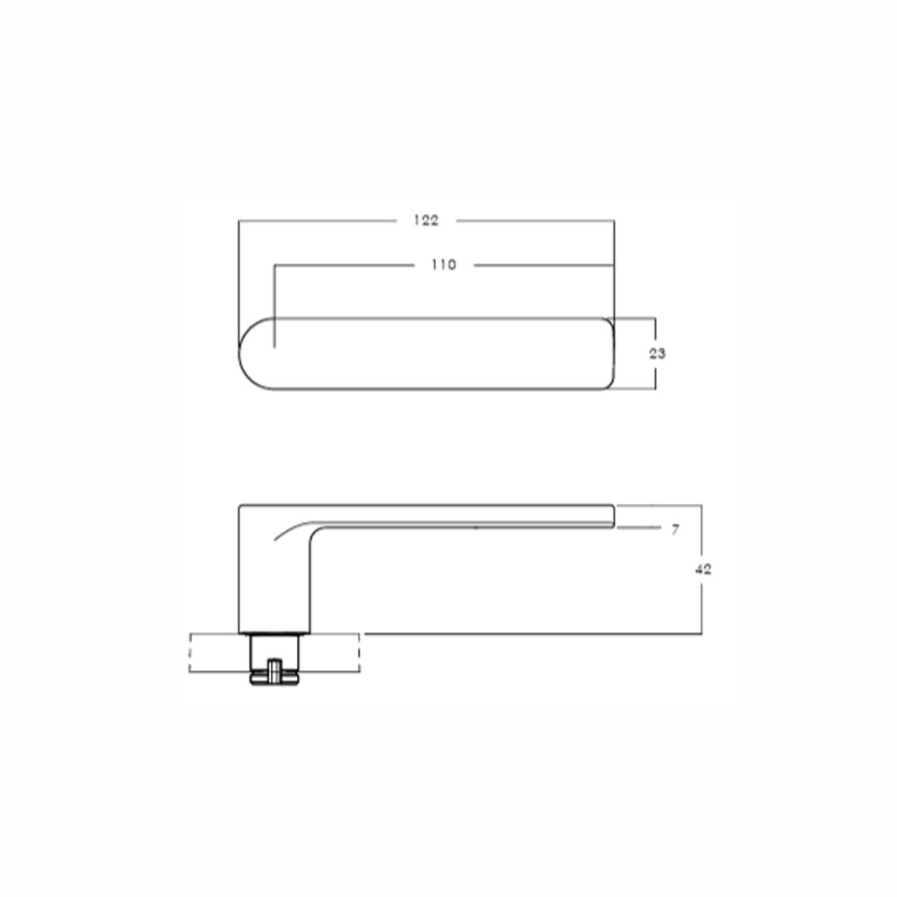 Lockwood Nexion Vision Mechanical Door Handle Lever 3 - Available in Various Finishes