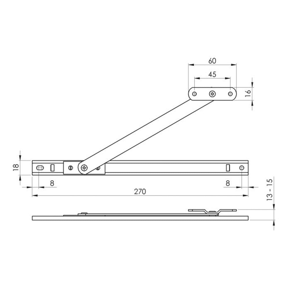 Interlock Casement Window Restrictor Stay Stainless Steel 270mm P1102F