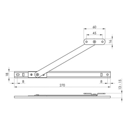 Interlock Casement Window Restrictor Stay Stainless Steel 270mm P1102F
